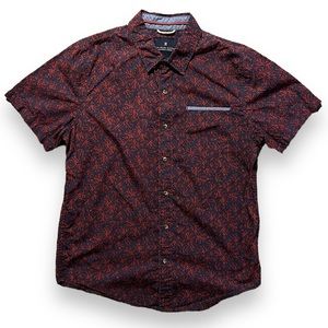 Roark Red Pattern Button Down Shirt